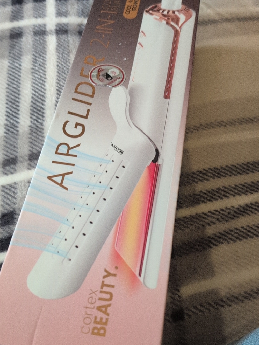 AirGlider 2-in-1 White & Rose Gold Hair Straightener